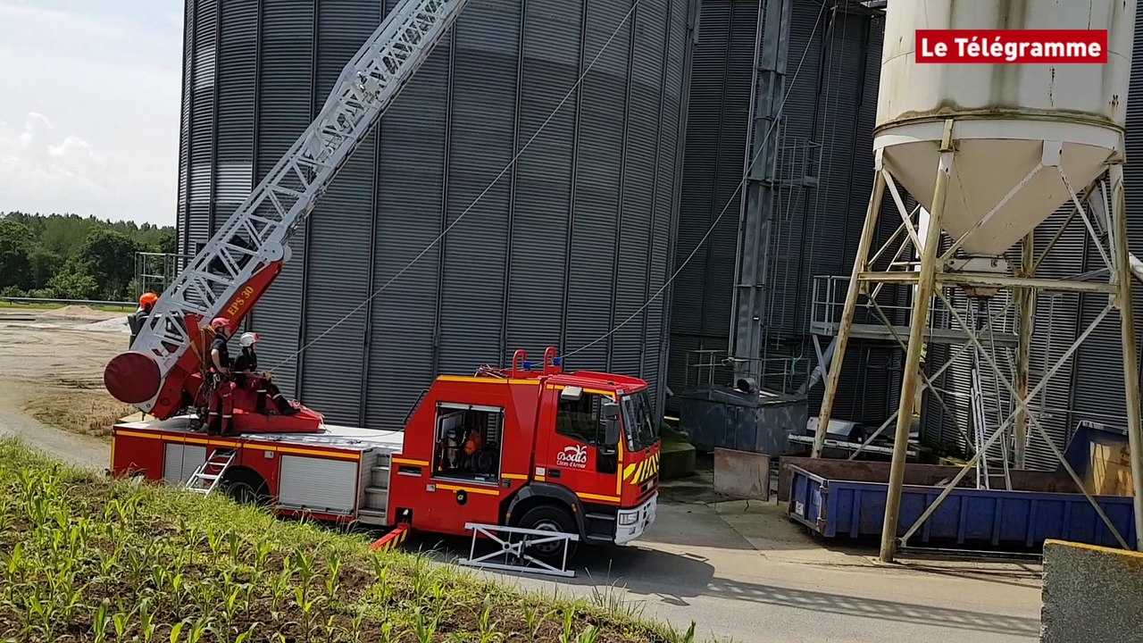 Goudelin (22). Sauvé par le Grimp après avoir chuté dans un silo