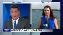 Hero Police Officers Jump Into Lake to Save Teenage Boy
