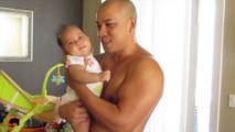 Baby Doesn't Like Kisses from Dad -  Cute Funny Baby_HD