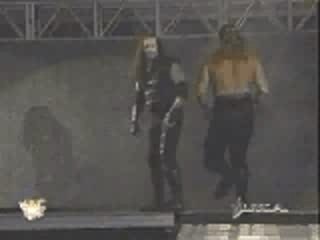 Undertaker tombstones triple h on the entrance ramp