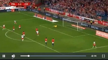 Lewandowski    Super  Shot  Goal   (1:0) Poland - Chile