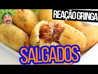 GRINGOS REAGEM A RISOLES, KIBES E MAIS SALGADOS BRASILEIROS
