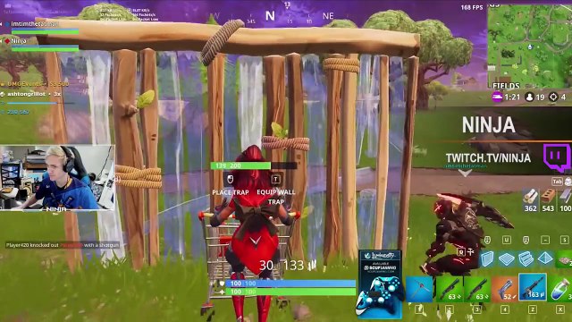 Streamers React To Using The New Vehicle Ingame (Shopping Cart) - Fortnite Highlights