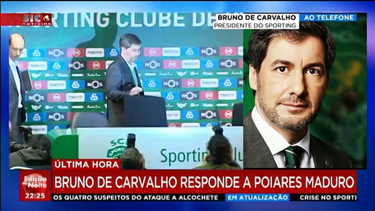 Bruno de Carvalho acusa Poiares Maduro de mentir aos sportinguistas
