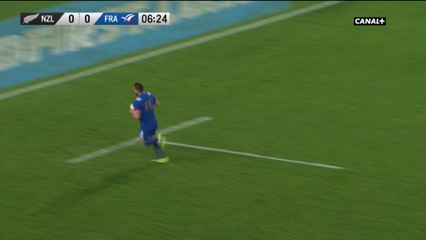 Tournée du XV de France en Nouvelle-Zélande - Match 1 : L'essai après interception de Rémy Grosso pour le XV de France