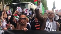 مظاهرة في فرنسا احتجاجا على زيارة رئيس حكومة الاحتلال بنيامين نتنياهو