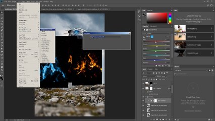 Panther With Blue Flames - Photoshop - Speed Up - 2409