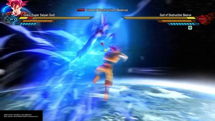 SSG GOKU VS BEERUS ( IN SPACE ) DBX2 PS4 GAMEPLAY