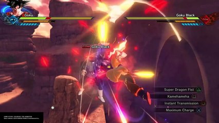 SSJ2 GOKU VS GOKU BLACK DBX2 PS4 GAMEPLAY