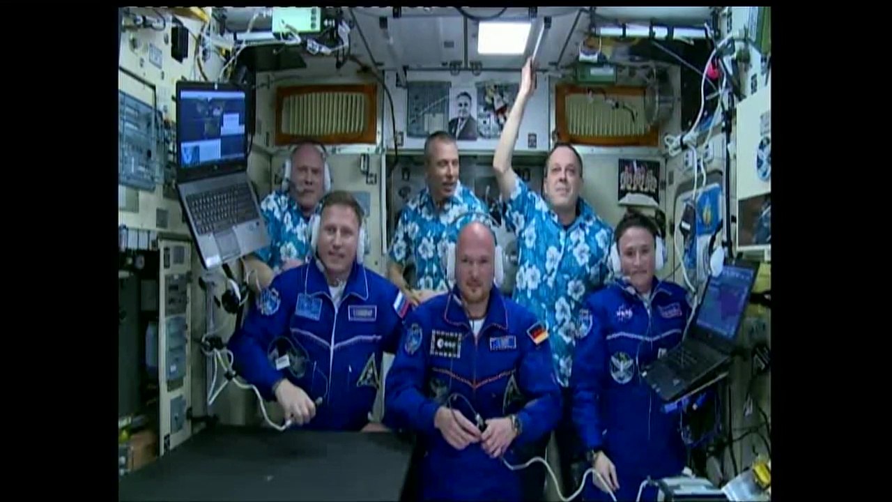 Hatch Opening & Welcome Ceremony for Expedition 56 Crew
