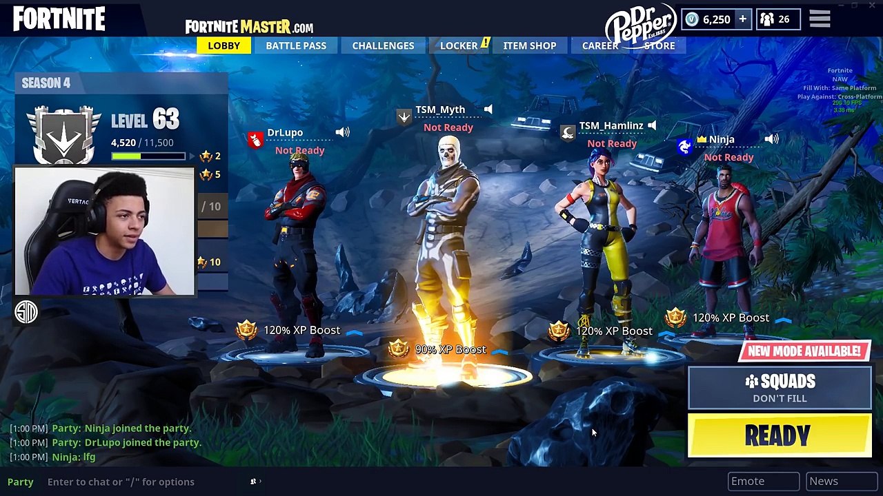 TSM Myth - MYTH & HAMLINZ VS NINJA & DR LUPO!!! (GAME 1) | (Fortnite BR Full Match)