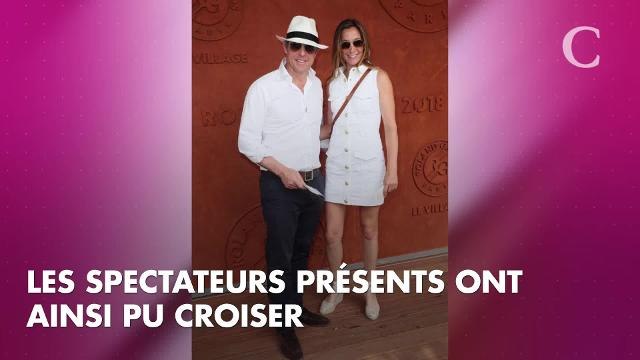 PHOTOS. Roland-Garros 2018 : Hugh Grant et son épouse Anna Eberstein complices et amoureux