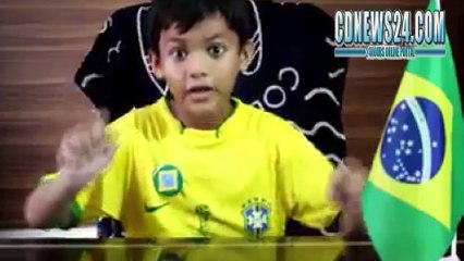 Bangladeshi brazil Fan Baby Funny Video : ব্রাজিলের ছোট্টা সাপোর্টার কি বললো শুনুন