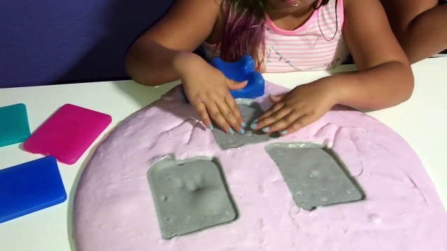 TWO GALLONS OF FLUFFY COLOR CHANGING SLIME - How to make color changing slime