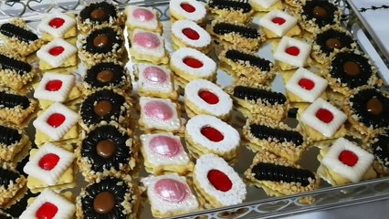 تشكيلة من الصابلي بعجينة واحدة وكمية وفيرة / حلويات العيد 2018