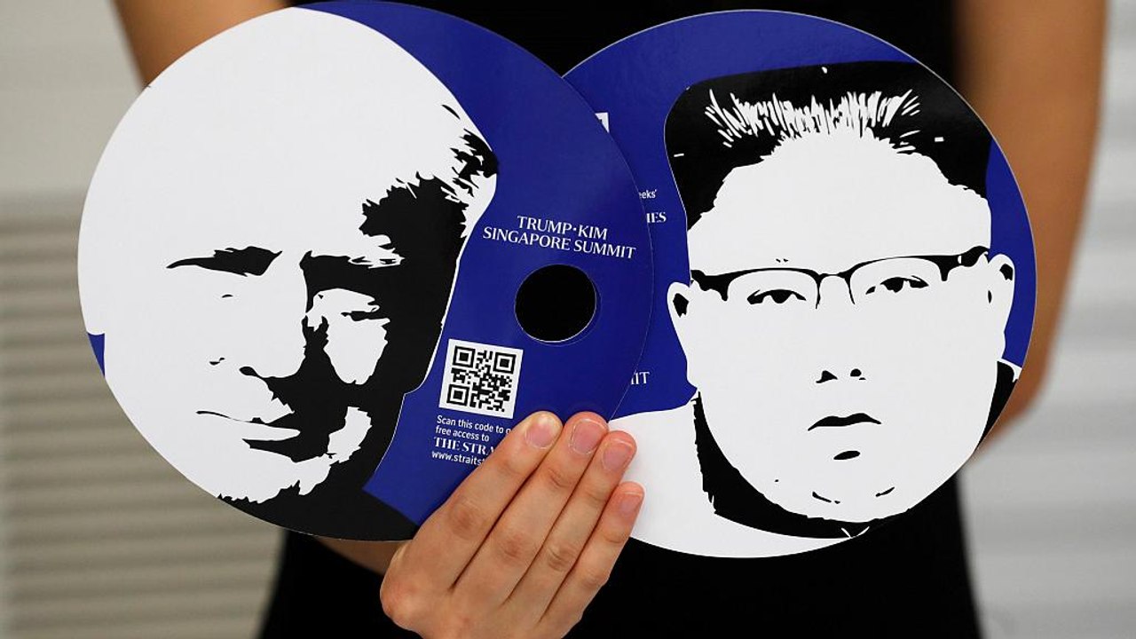 Donald Trump ve Kim Jong-un tarihi görüşme için Singapur'da
