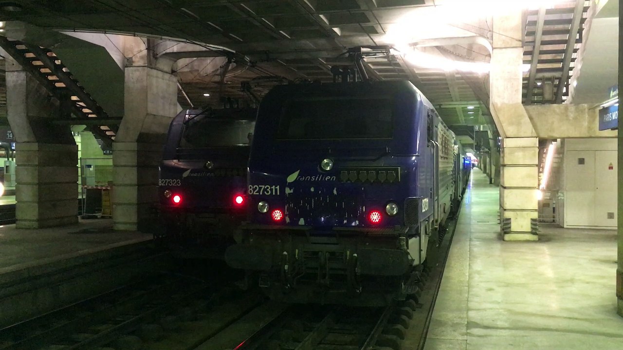 Deux BB 27300 ( Prima ) - Ligne N - Gare Montparnasse ( Paris )