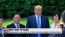Remaining step is replacing current 1953 armistice agreement to peace treaty