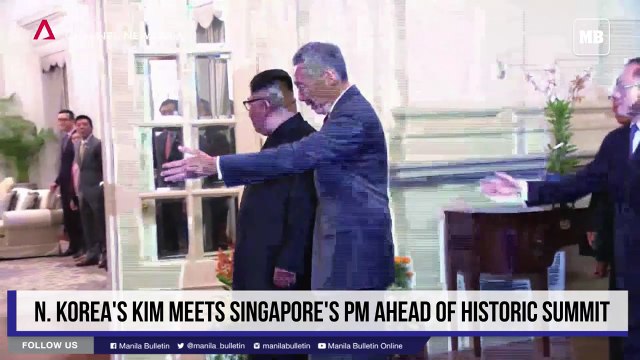 N. Korea's Kim meets Singapore's PM ahead of historic summit