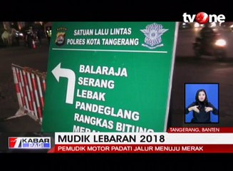 Ribuan Pemudik Motor Padati Jalur Menuju Merak