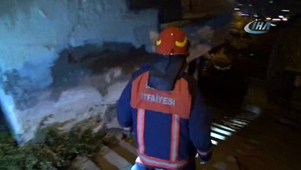 Metruk binada çıkan yangın korku ve paniğe neden oldu