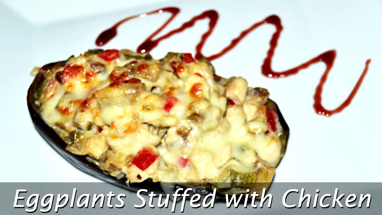 Eggplants Stuffed with Chicken - Easy Oven-Baked Stuffed Eggplants Recipe