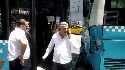 Şişli'de halk otobüsleri çarpıştı - İSTANBUL