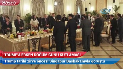 Trump'a erken doğum günü kutlaması