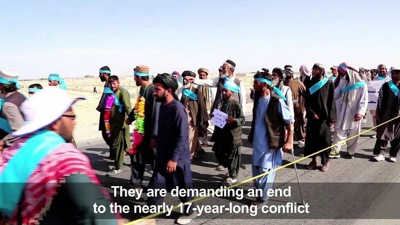 Afghans walk hundreds of kilometres for peace