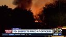 Shots heard, flames seen during Phoenix standoff with armed robbery suspects