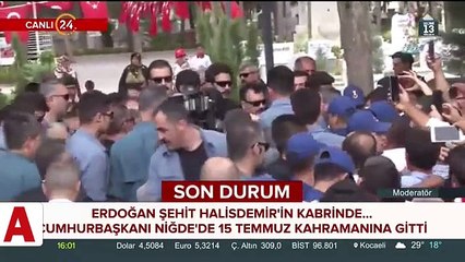 Cumhurbaşkanı Erdoğan, Şehit Ömer Halisdemir�in kabrini ziyaret etti