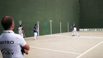Frontenis campeonato de España honor Semifinal 2 Puntos finales 1er set Portacoeli vs Cheste