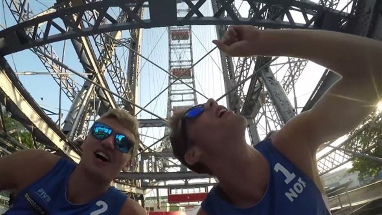 Pures adrenalin: riesenrad als volleyballfeld