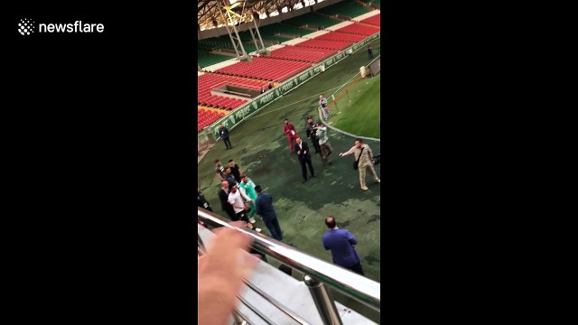 Mo Salah strolls alongside Chechen strongman Ramzan Kadyrov in Grozny