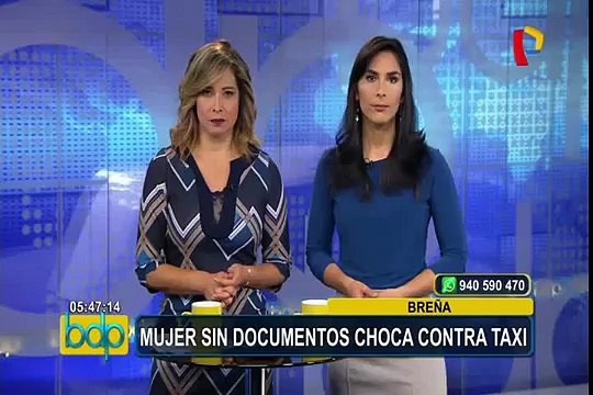 Mujer en aparente estado de ebriedad provoca accidente en Breña