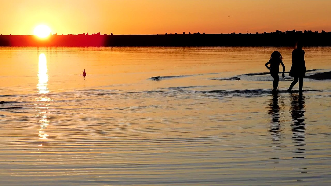 Июнь, штиль, закат, Лиепая 2018