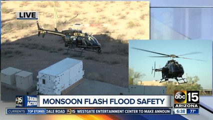 Crews demonstrate aerial rescue ahead of monsoon