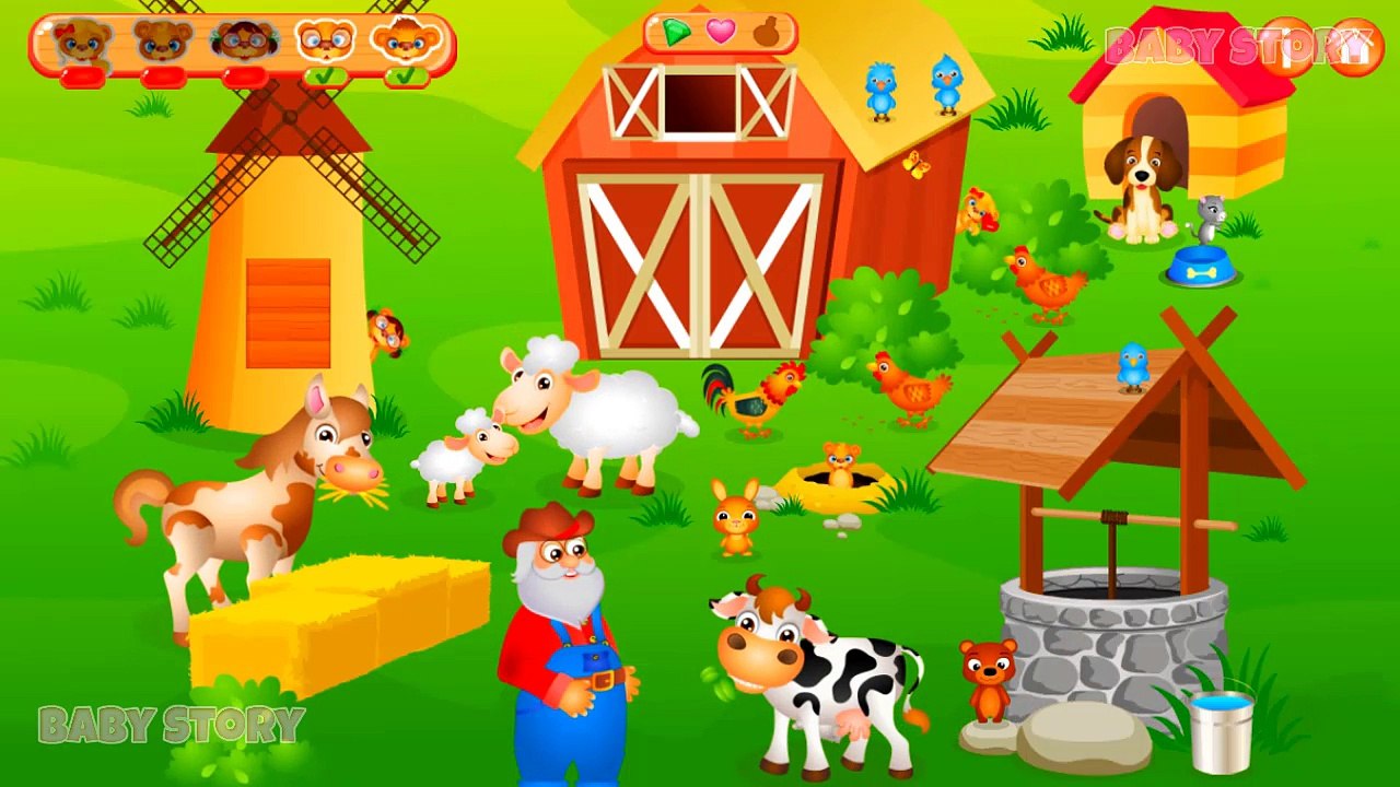 Hide and Seek 2 with Animals Let's Learn The Names and sound Of Animals for Kids