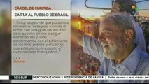 Expdte. Lula difunde carta en la que lamenta seguir encarcelado