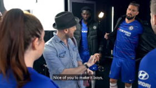 Giroud, Luiz and Bakayoko take part in Chelsea photoshoot like no other