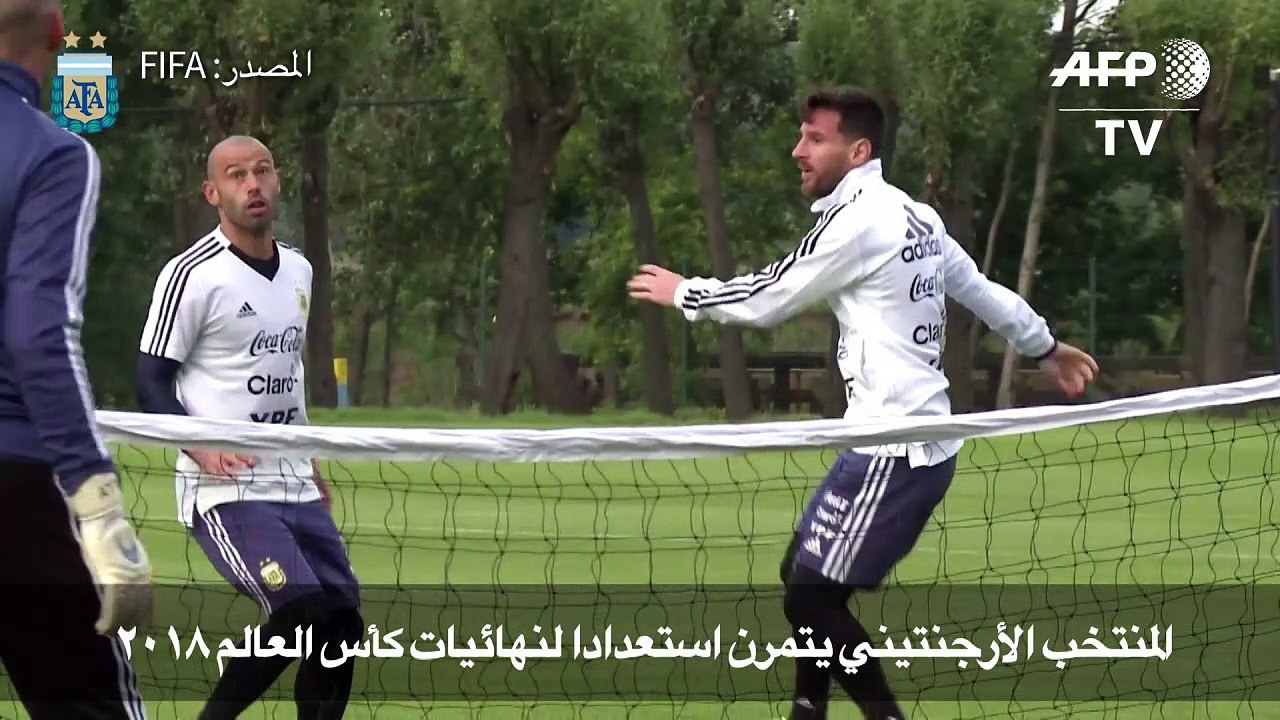 يتمرن المنتخب الأرجنتيني في موسكو استعدادا لنها...
