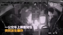 Power bank suddenly bursts into flames on Guangzhou bus, China