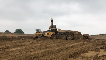 Visite de chantier du contournement de Marcey-les-grèves