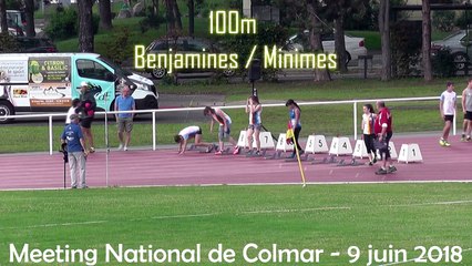 Meeting de Colmar 2018 100m Benjamin(e)s / Minimes
