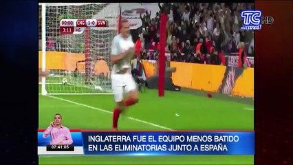 Inglaterra fue el equipo menos batido en las eliminatorias junto a España