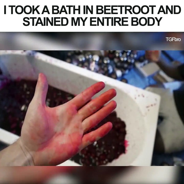 A Bath In BEETROOT Credit: TGFbro