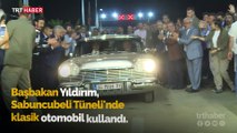 Başbakan Yıldırım, Sabuncubeli Tüneli'nde klasik otomobil kullandı
