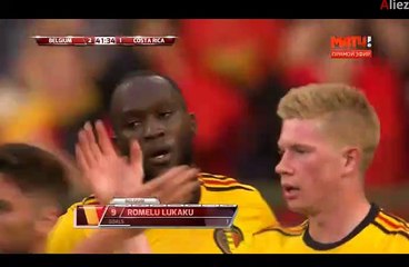 Résumé Belgique - Costa Rica but But Romelu  Lukaku Goal - 2-1