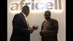 Hey Africell'ers Here is our Chief Corporate Affairs Officer, Mr Joe Abass Bangura,  presenting an #Africell 4G LTE MiFi to the CEO of AYV Media Empire Ambass