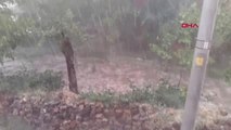 Afyonkarahisar - Sandıklı'da Dolu ve Yağmur Tarım Arazilerine Zarar Verdi